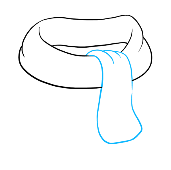 Шарф карандашом