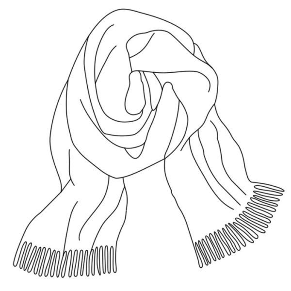 Шарфик раскраска для детей