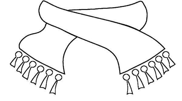 Шарф раскраска для малышей