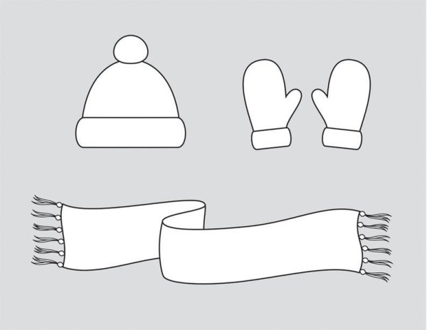 Эскиз вязаного шарфа