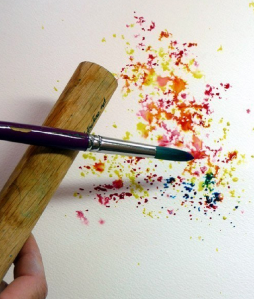 Деревья акварелью