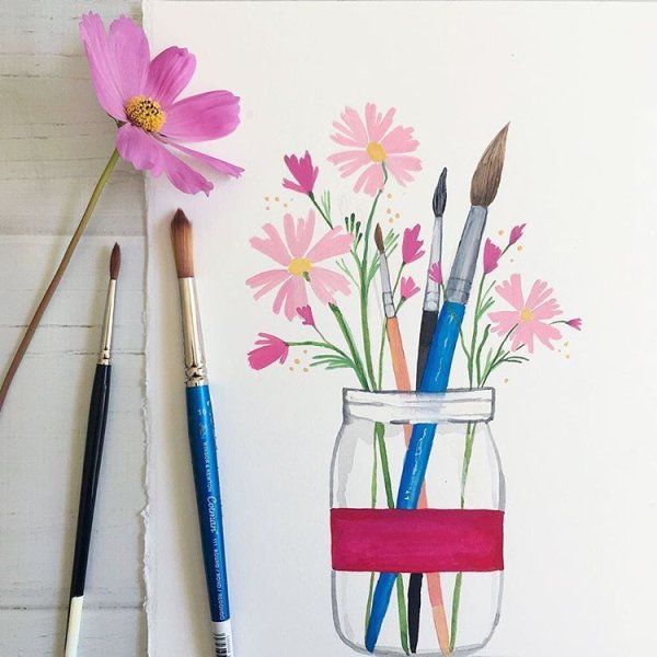 Кисточка раскраска