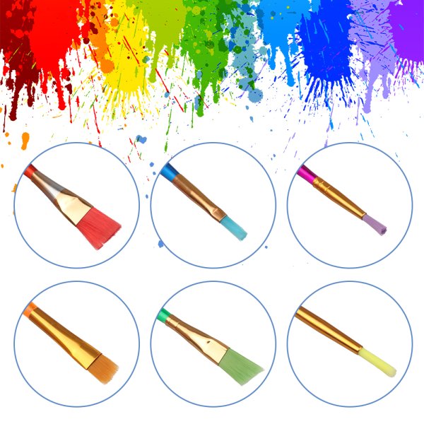 Раскраска краски и кисточка