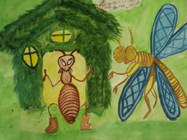 Стрекоза и муравей