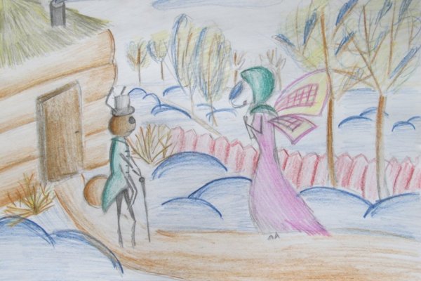 Стрекоза и муравей рисунок