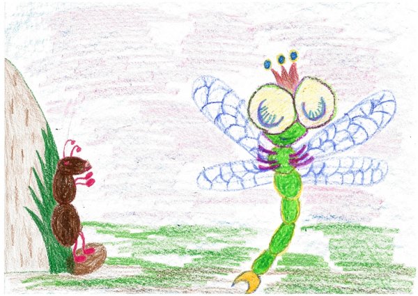 Рисование басня Стрекоза и муравей видеоролик