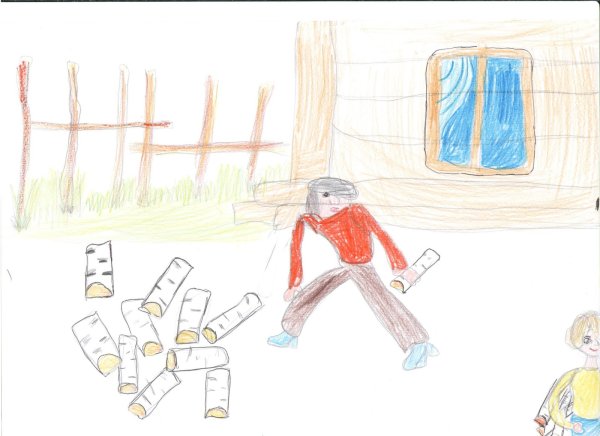 Рисунок к рассказу Тимур и его команда