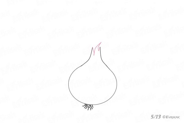 Лук карандашом