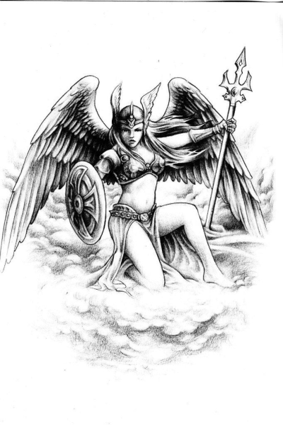 Крылья Валькирии тату