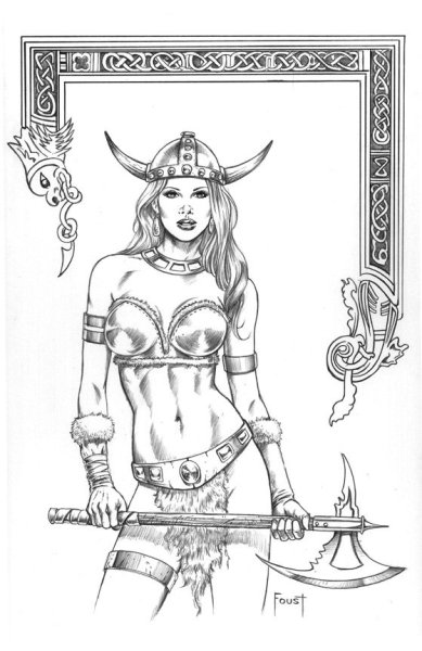 Викинги Валькирия эскизы