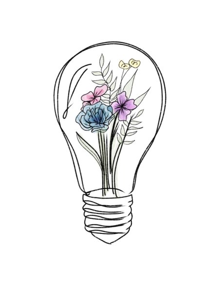 Лампочка трафарет