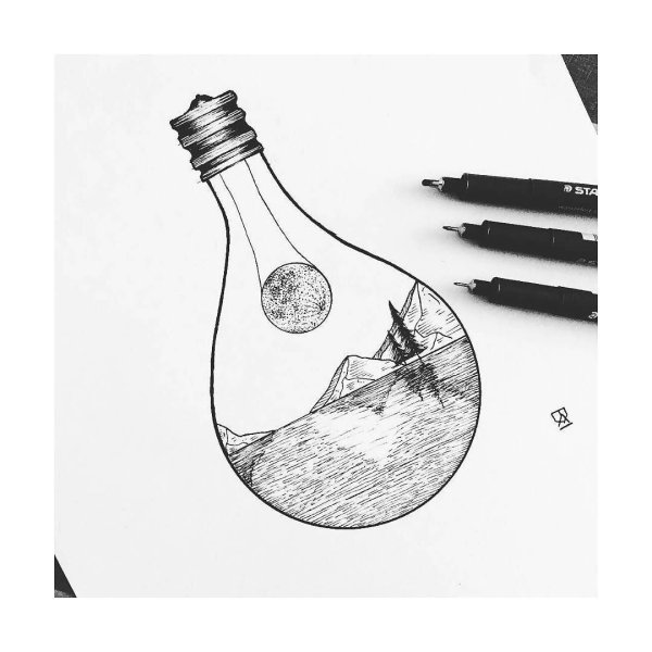 Лампочка контур