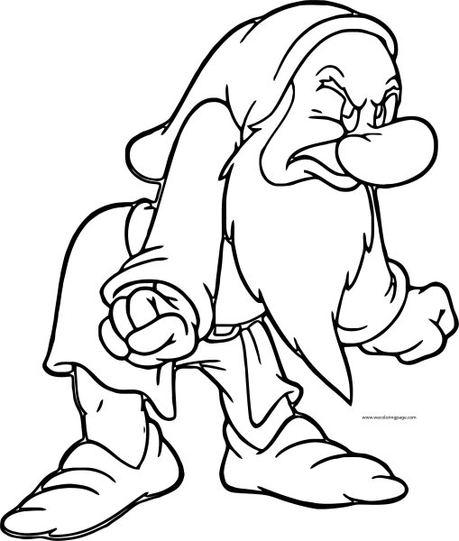 Злой Гном раскраска