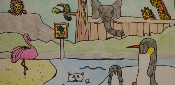 Рисунки зоопарка лёгкие