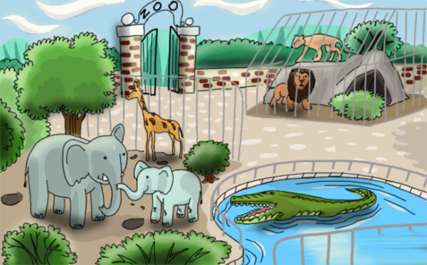 Зоопарк рисунок