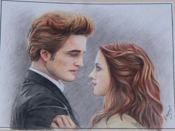 Белла и Эдвард для срисовки