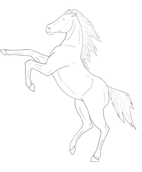 Нарисовать бегущую лошадь