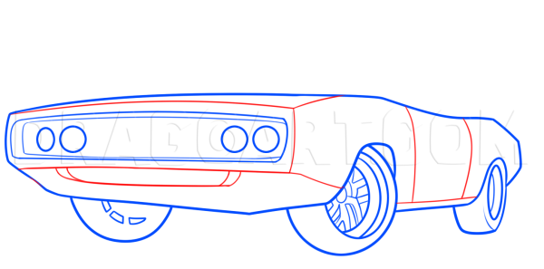 Додж 1970 рисовать Форсаж