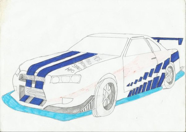 Рисование машины из Форсажа