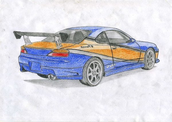 Рисование машины из Форсажа