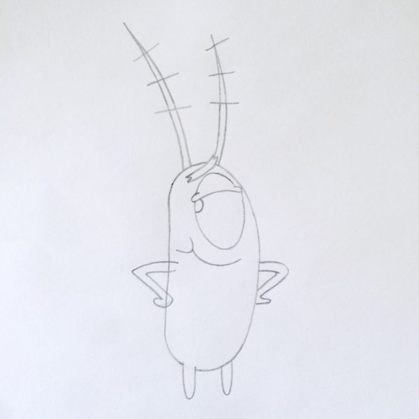 Раскраска Спанч Боб планктон