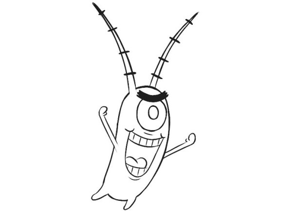 Планктон из Спанч Боба рисунок