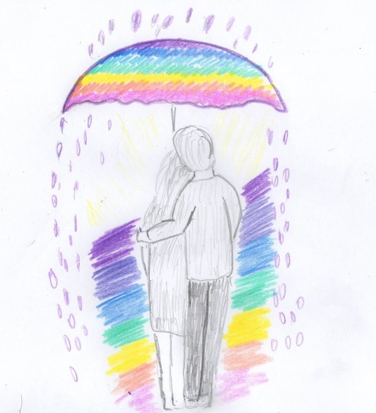 Рисунок счастье легко