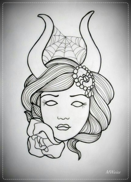 Эскиз Телец для девушки