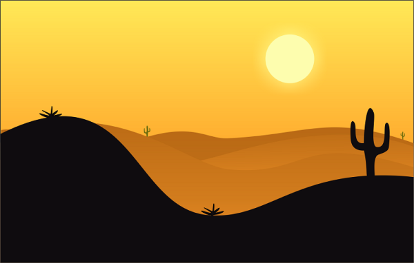 Пустыня иллюстрация
