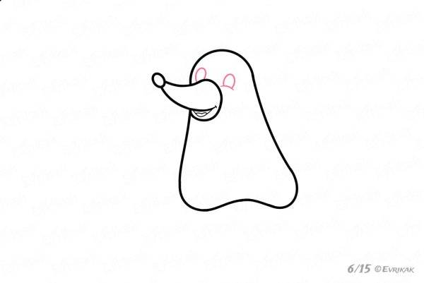 Крот поэтапное рисование