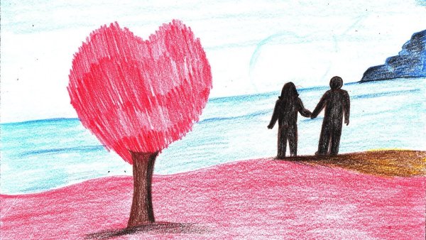 Рисунок на тему романтика легкий