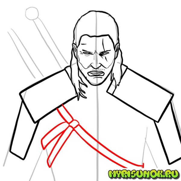 Поэтапное рисование Ведьмак