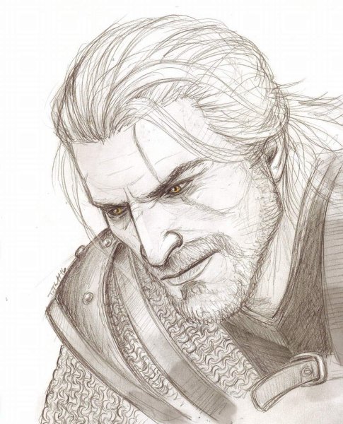 Геральд Ведьмак карандашом