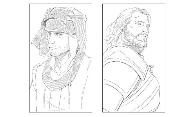 Лютик Ведьмак скетч