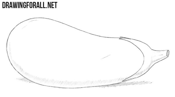 Поэтапное рисование баклажана