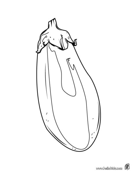 Баклажан цветными карандашами