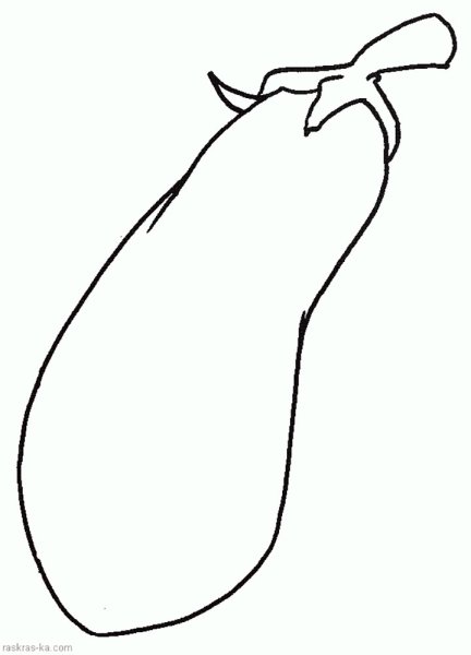 Баклажан раскраска для детей