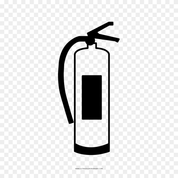 Огнетушитель черно белый