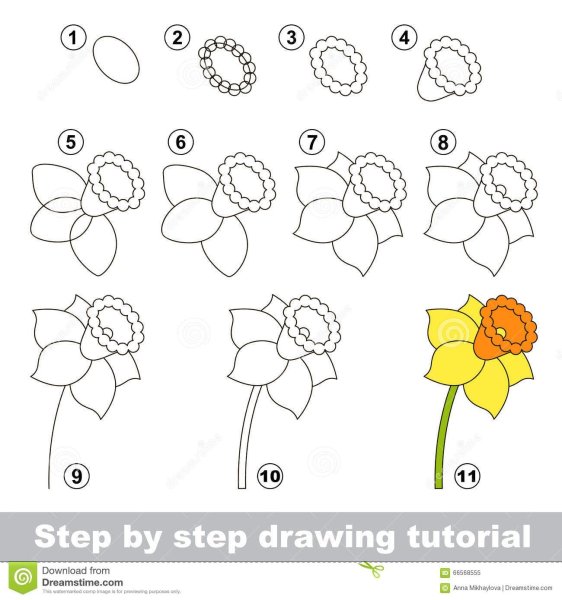 Лёгкие цветы для рисования