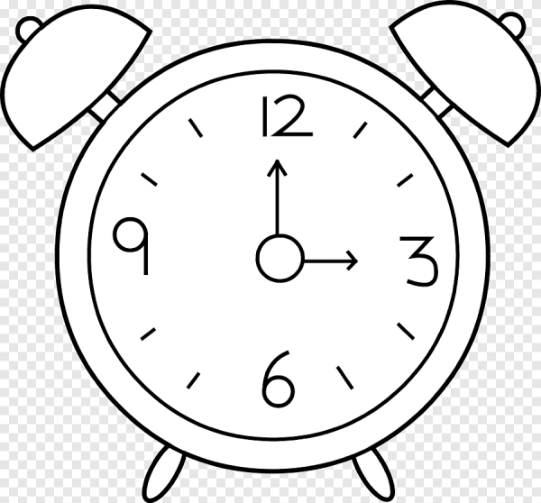 Часы будильник раскраска