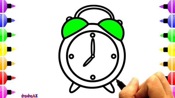 Аппликация будильник