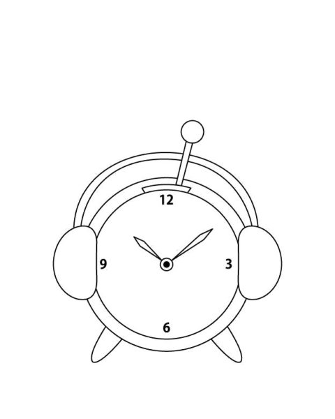 Будильник раскраска для детей