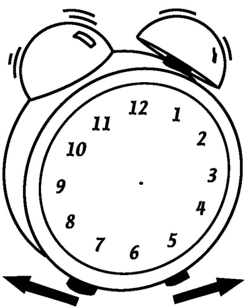 Часы будильник раскраска