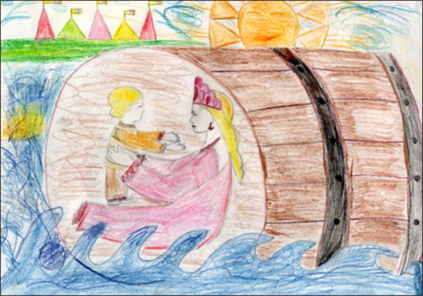 Сказка о царе Салтане Царевна иллюстрации