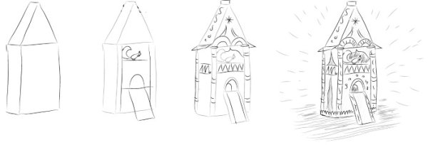 Рисование в подготовительной группе Царевна лебедь