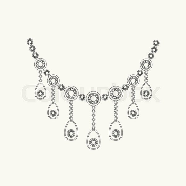 Колье карандашом