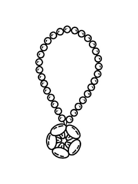 Бусы раскраска для детей