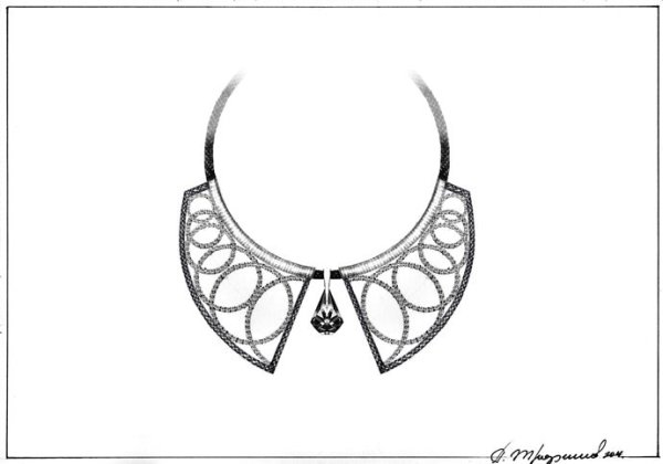 Ожерелье карандашом
