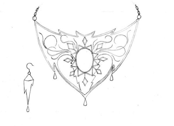 Трафареты украшений колье
