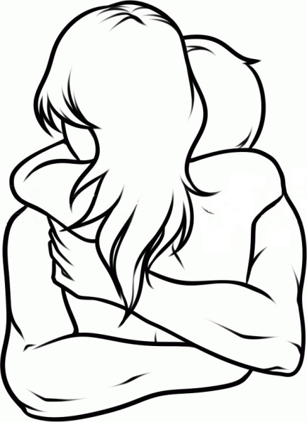 Наброски обнимающихся людей